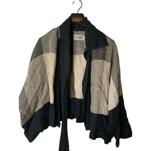 Ivan Grundahl Comenhagen 100% linen lagenlook colorblock women's size 36